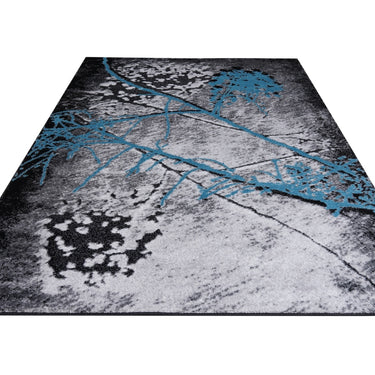Jersey Area Rugs, Carpets For Livingroom, 7x10 Area Rugs ,2032 Black-Blue - Kursi Maeez